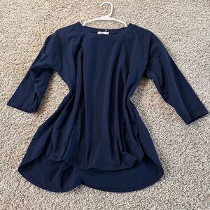 Chic Navy Long Sleeve Women's Top